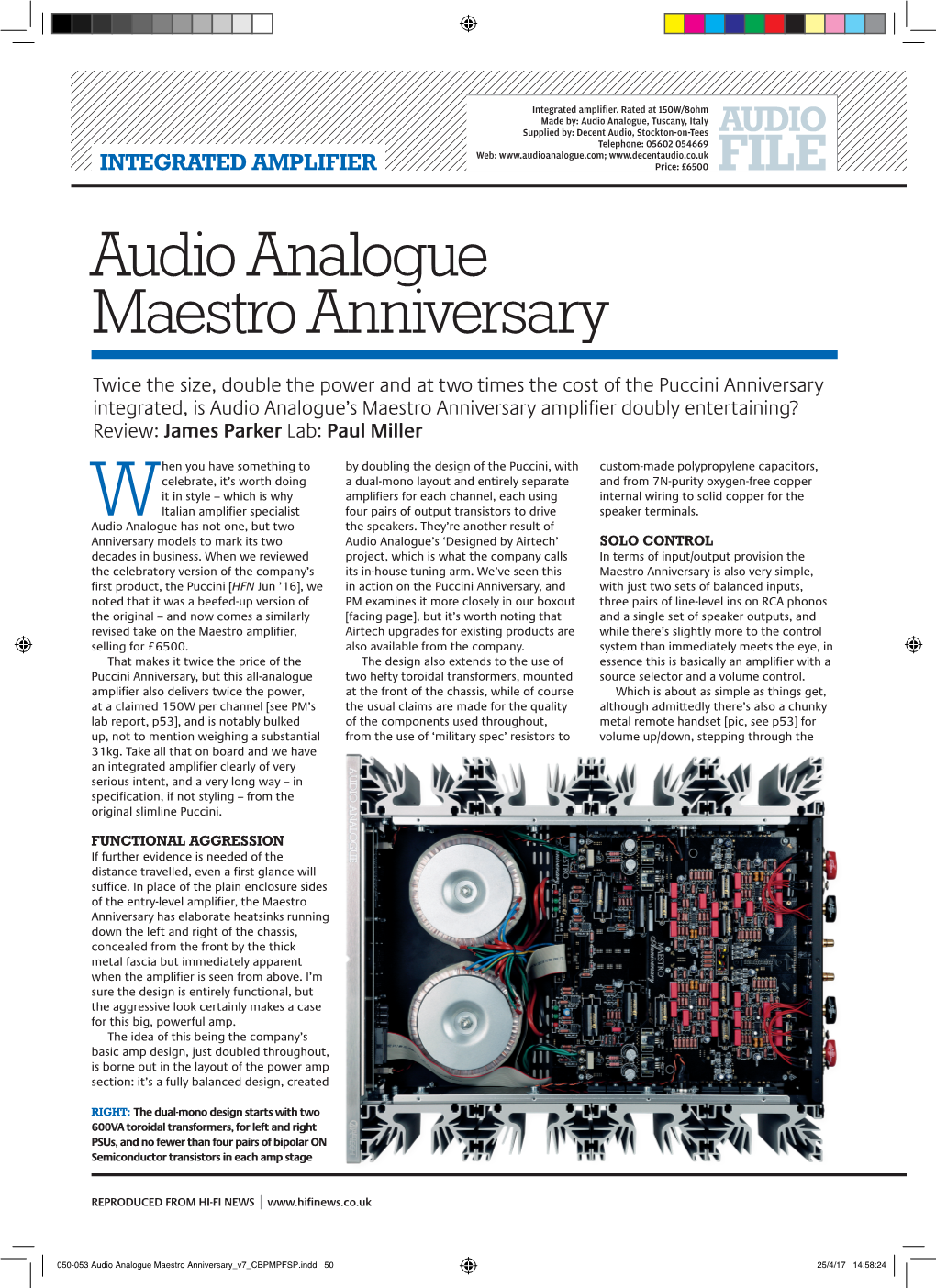 Audio Analogue Maestro Anniversary