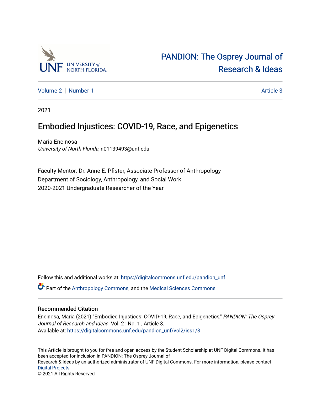 Embodied Injustices: COVID-19, Race, and Epigenetics