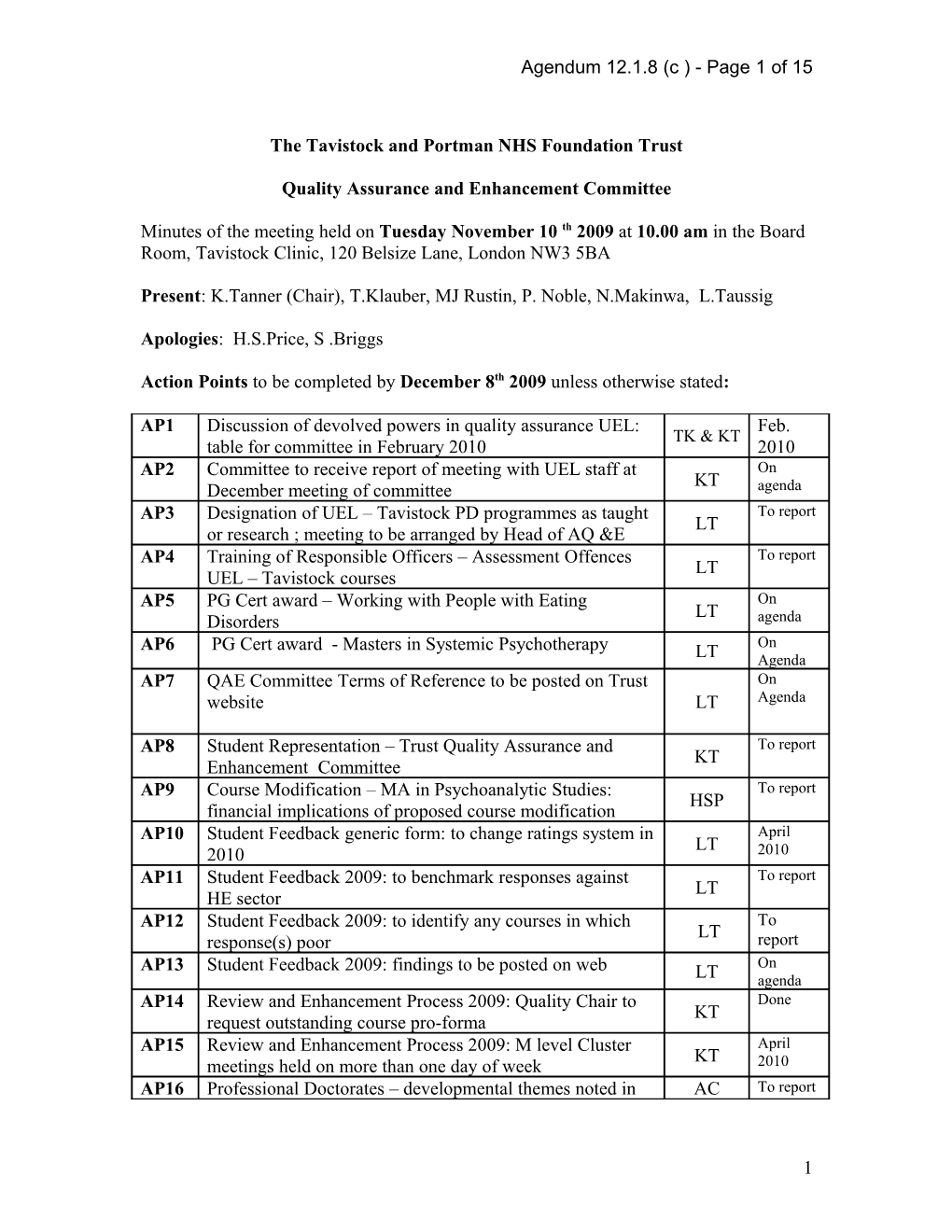 The Tavistock and Portman NHS Foundation Trust