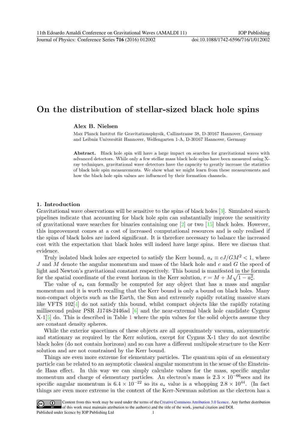 On the Distribution of Stellar-Sized Black Hole Spins