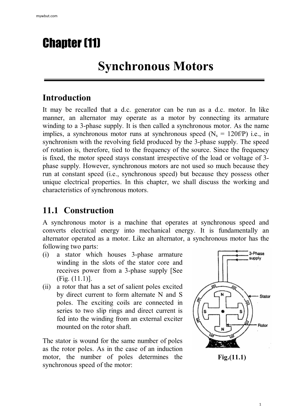 Synchronous Motors