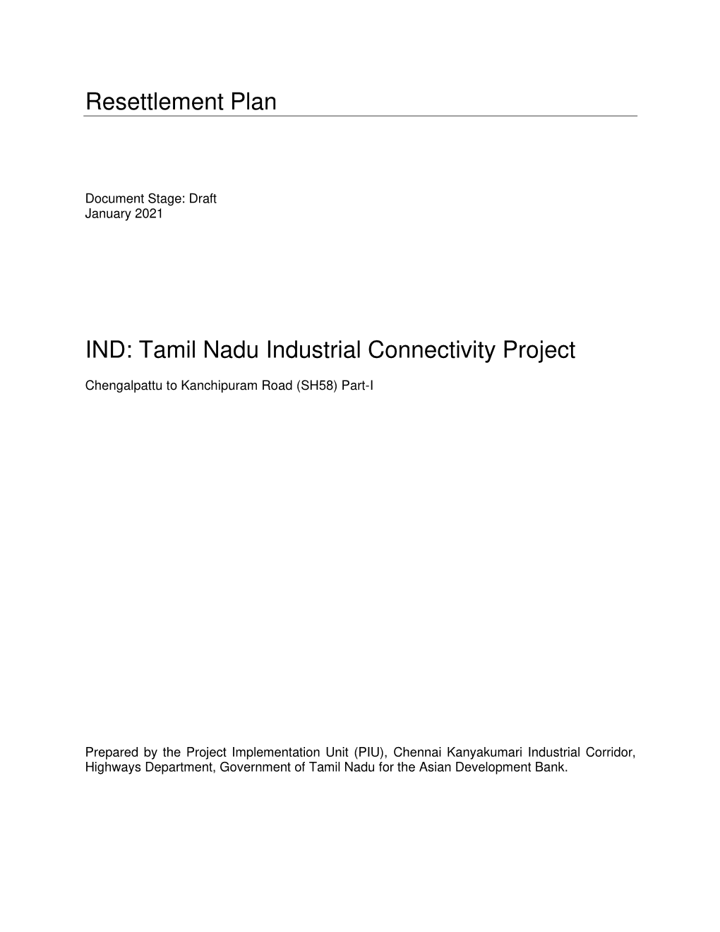 51337-001: Tamil Nadu Industrial Connectivity Project