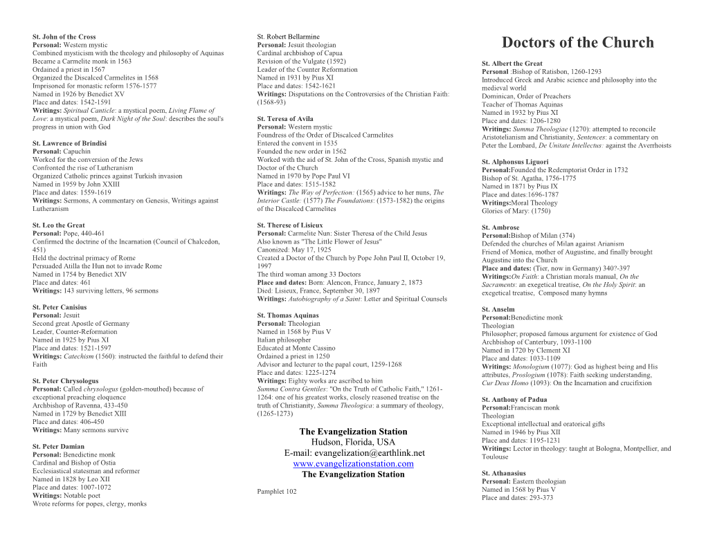 Doctors of the Church