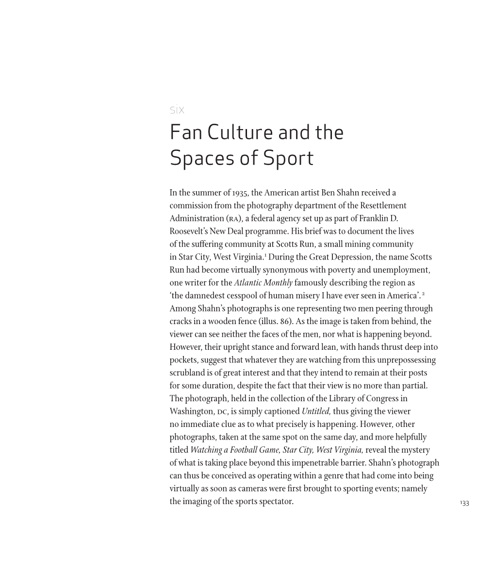 Fan Culture and the Spaces of Sport