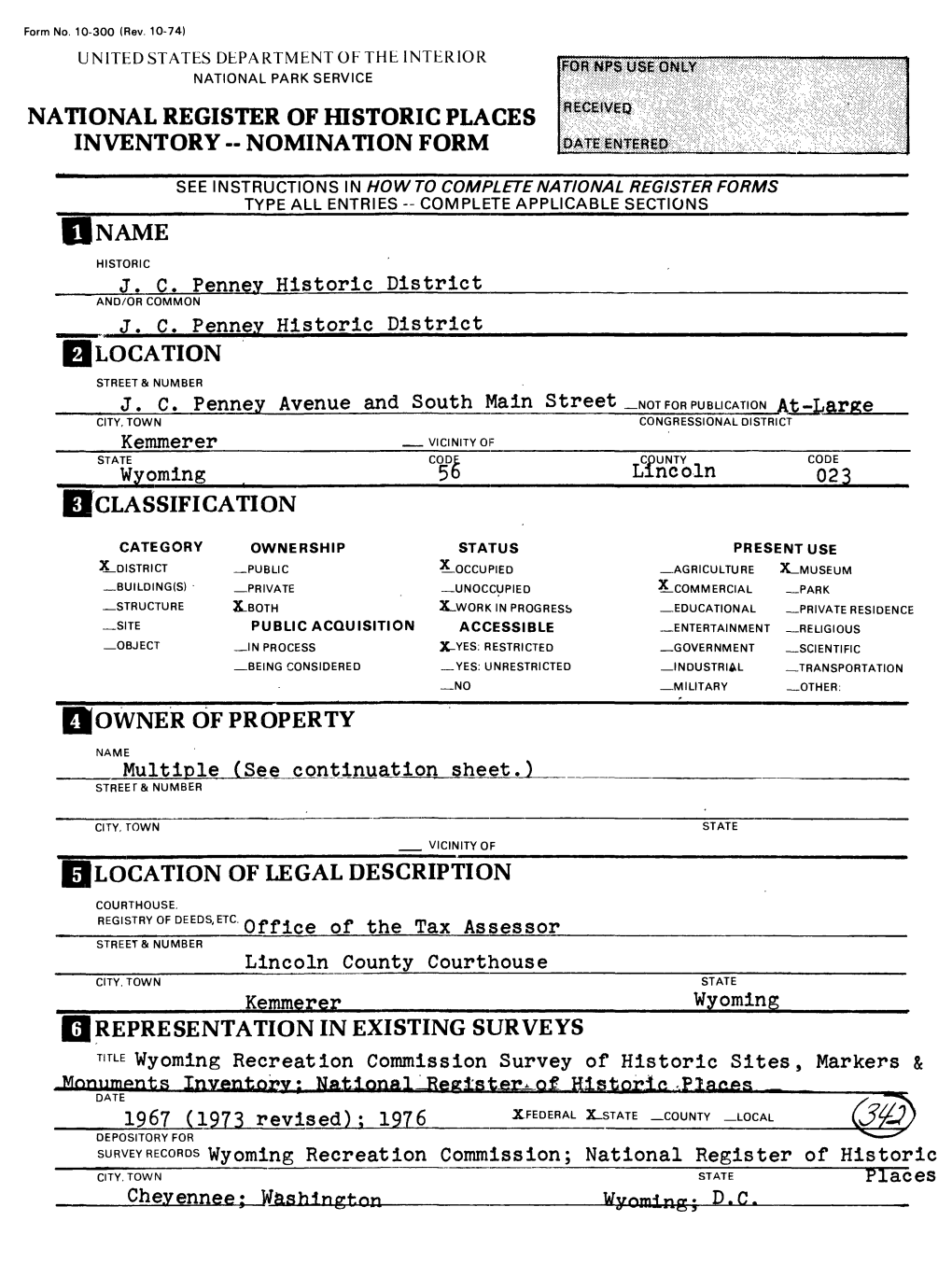 Hclassification Hlocation of Legal Description