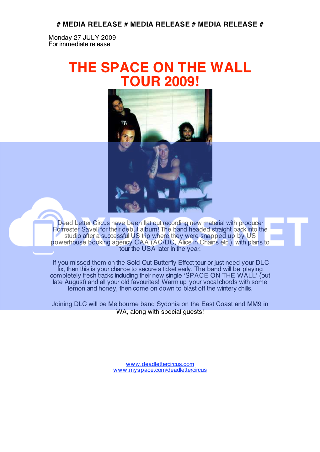 The Space on the Wall Tour 2009!