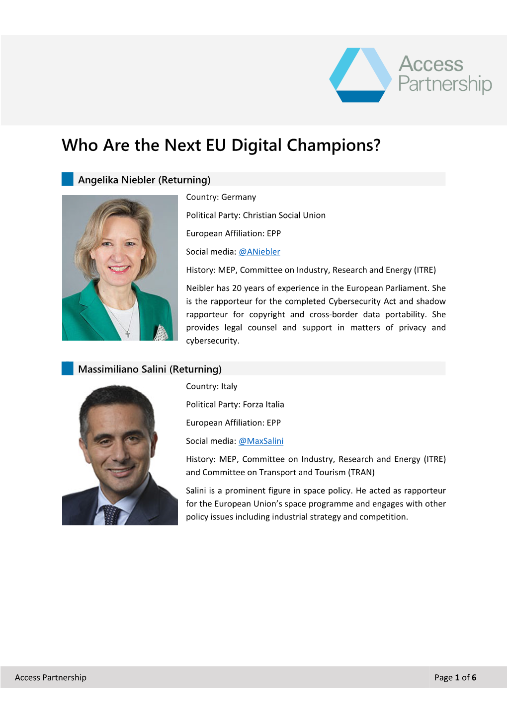 Who Are the Next EU Digital Champions?