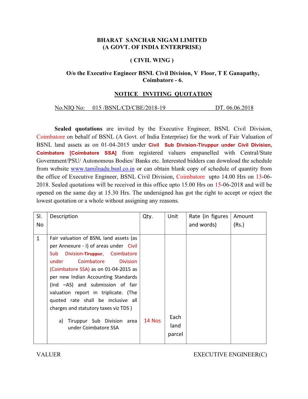 Bharat Sanchar Nigam Limited (A Govt