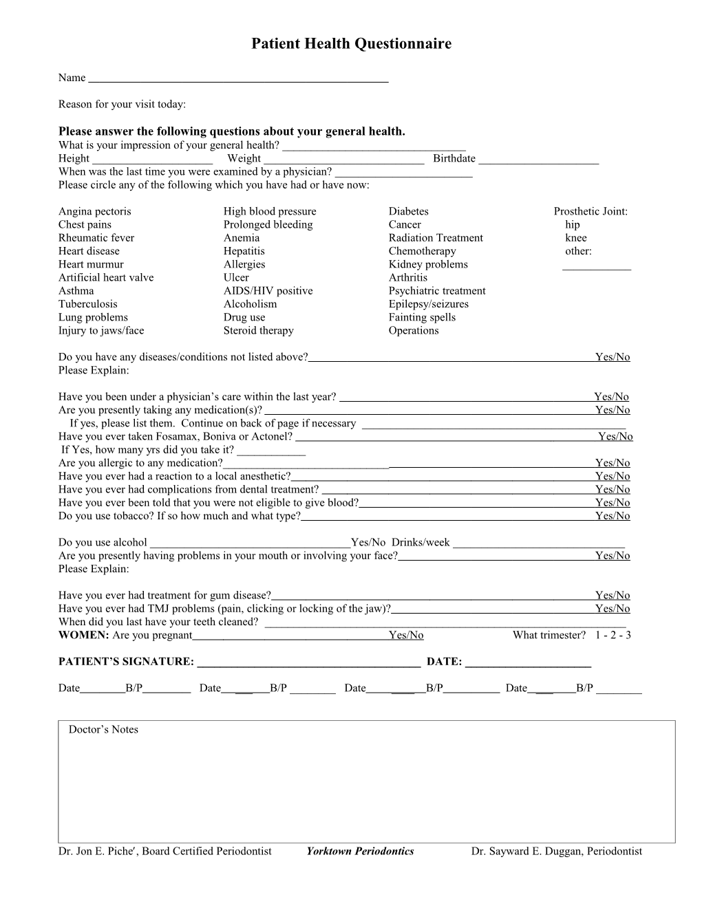 Patient Health Questionnaire