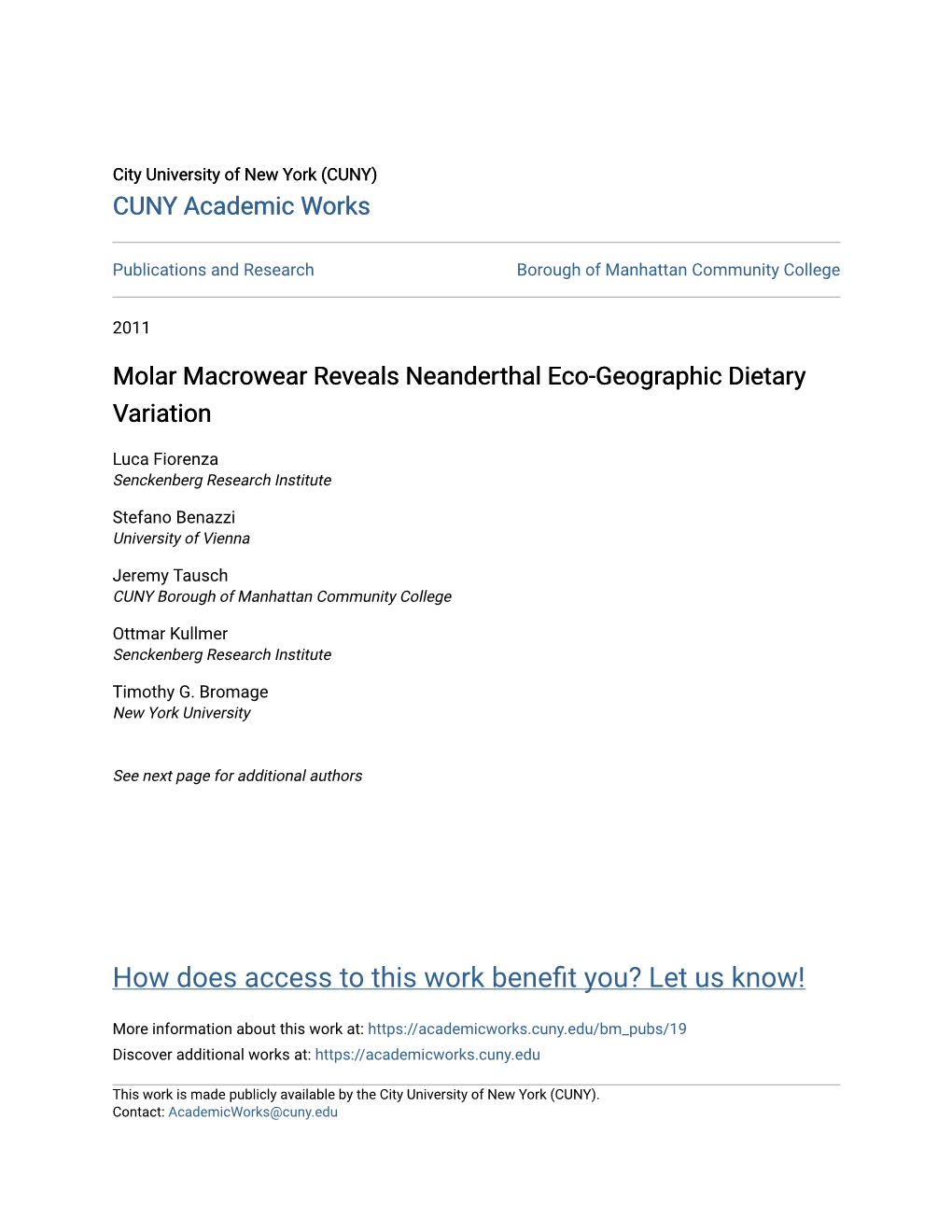 Molar Macrowear Reveals Neanderthal Eco-Geographic Dietary Variation