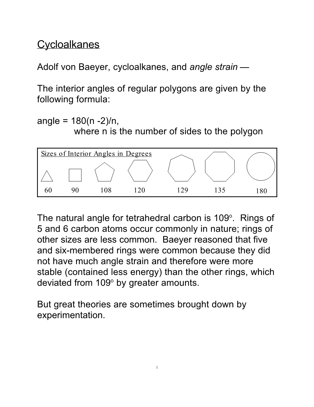 Cycloalkanes