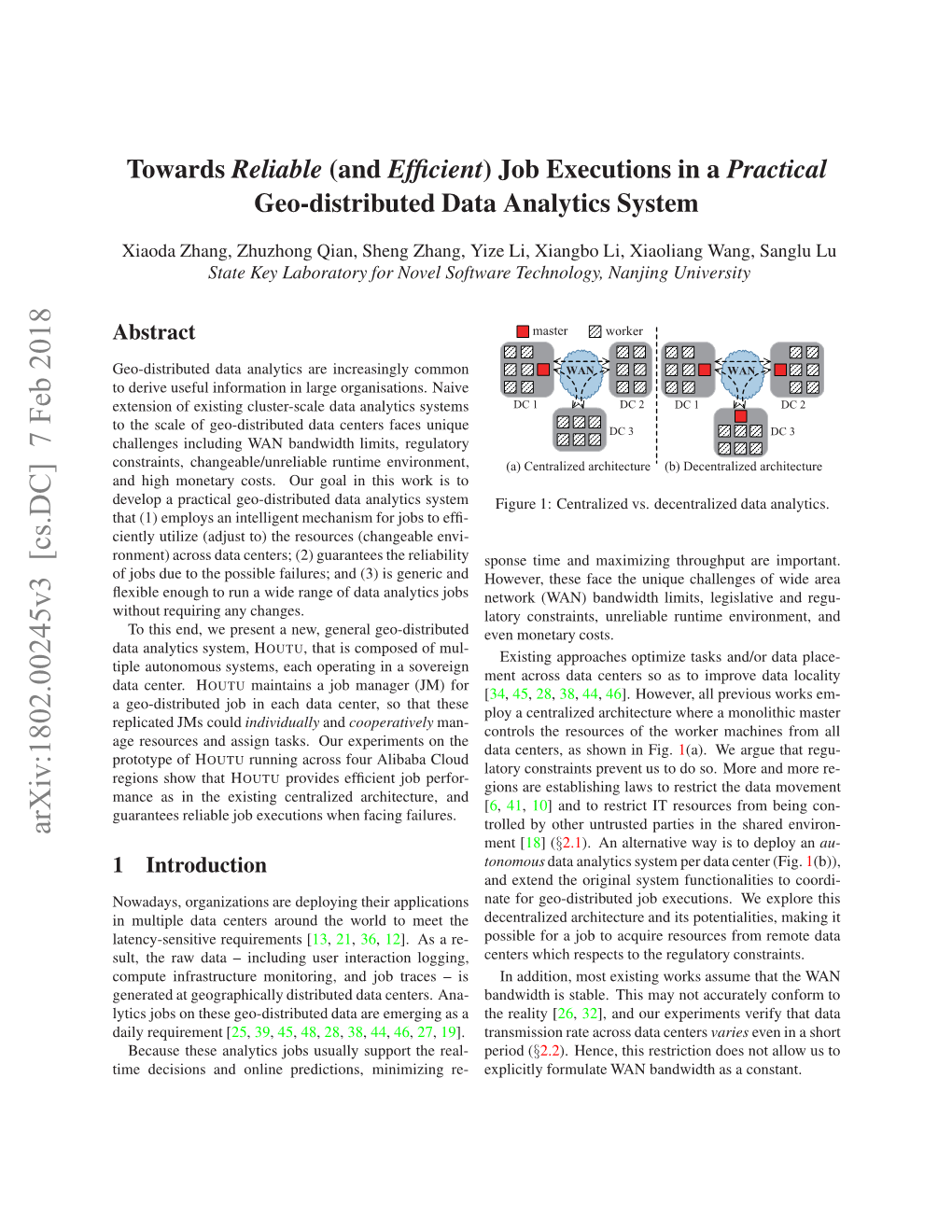 Towards Reliable (And Efficient) Job Executions in a Practical Geo