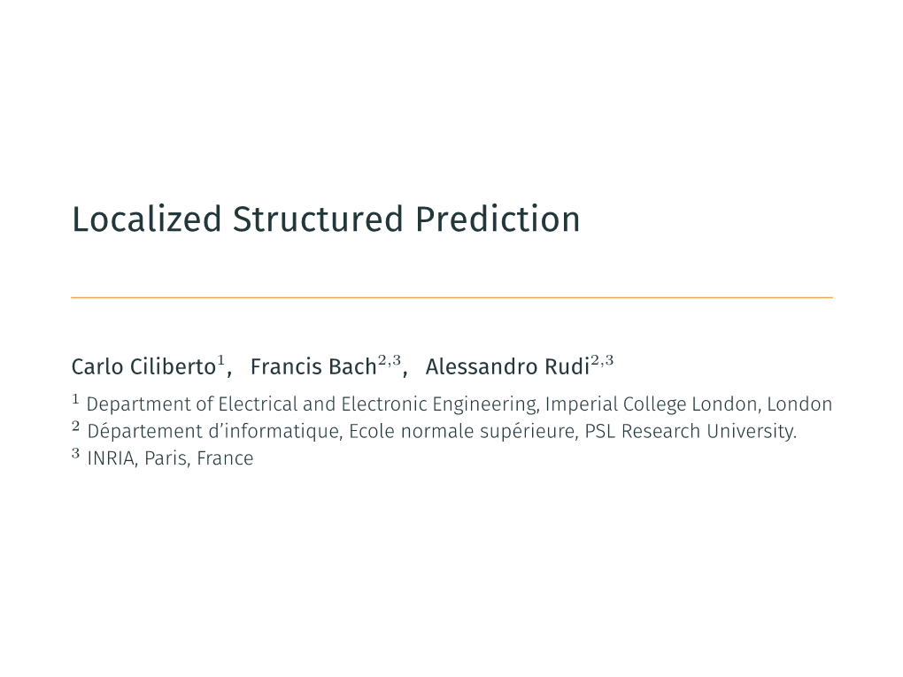 Localized Structured Prediction