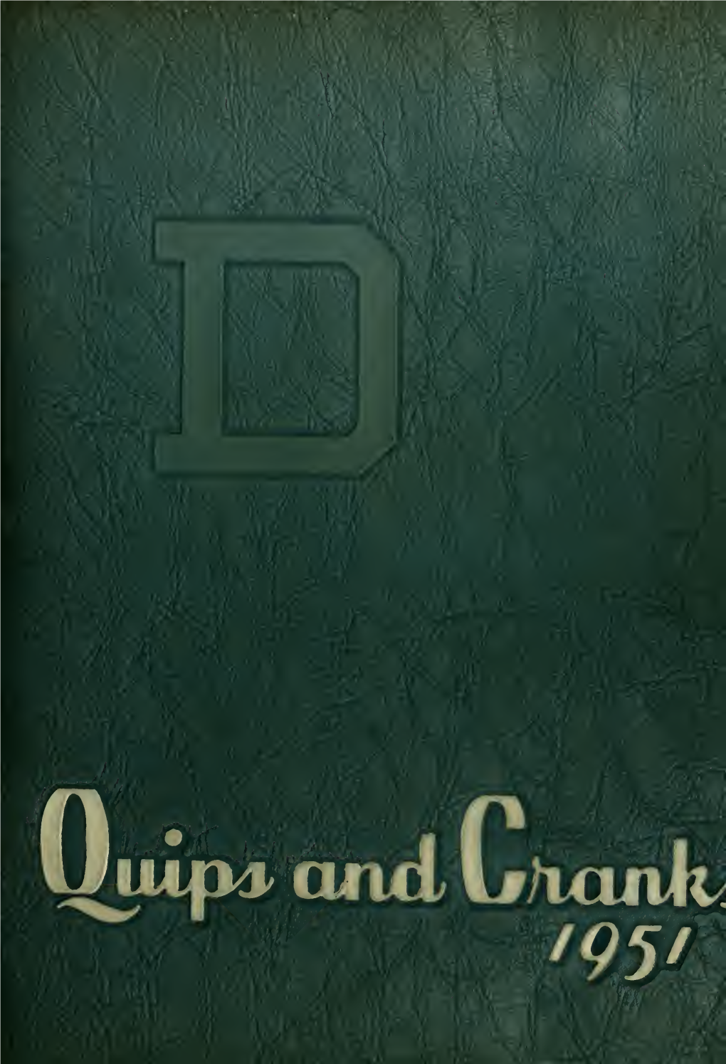 Davidson College Yearbook, Quips and Cranks, 1951