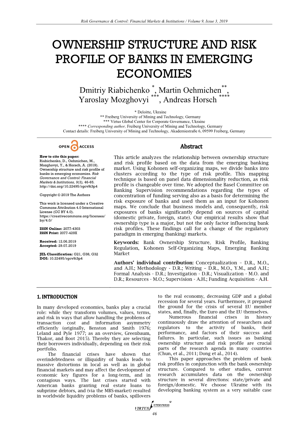 Ownership Structure and Risk Profile of Banks in Emerging Economies