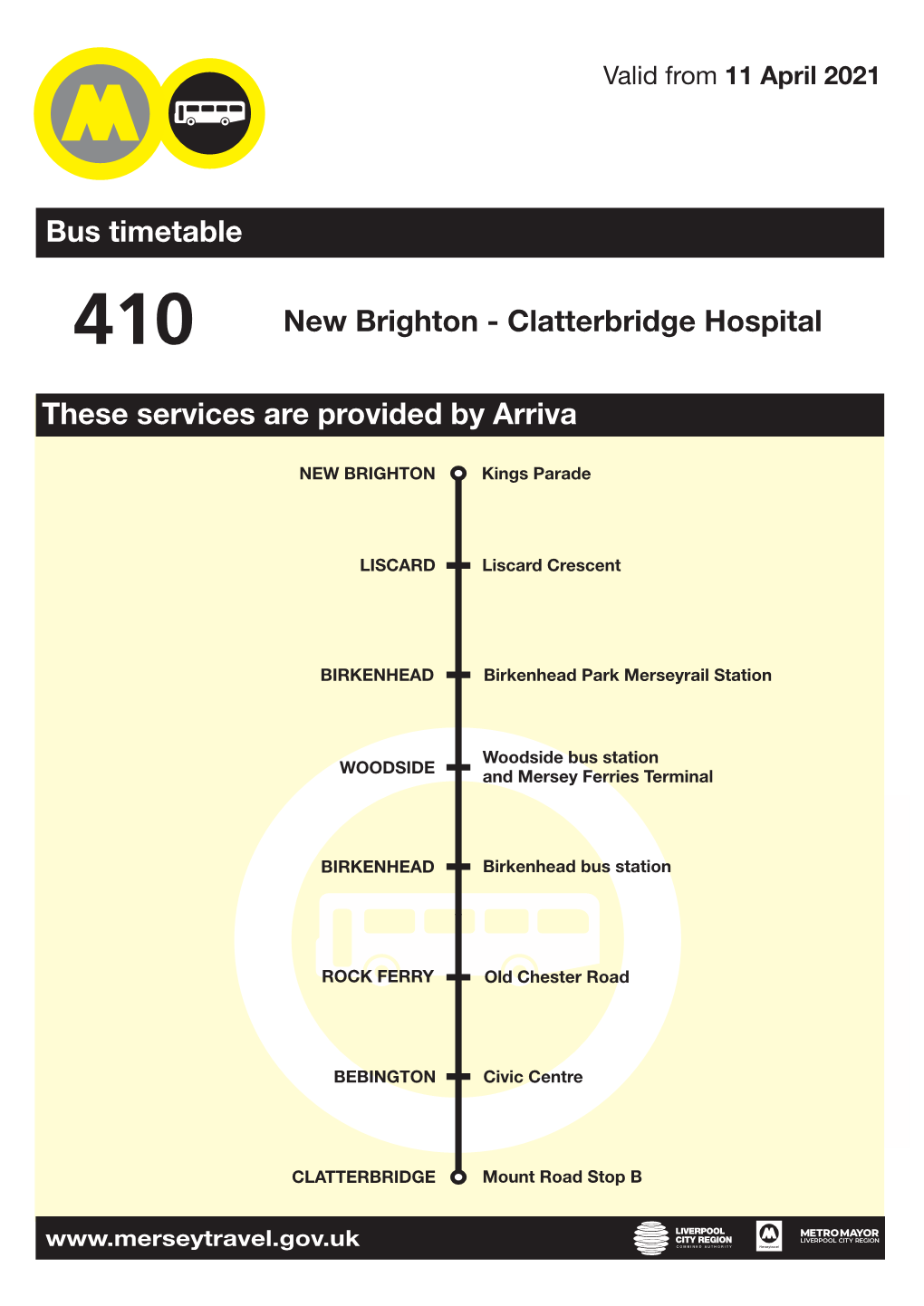 410 New Brighton - Clatterbridge Hospital