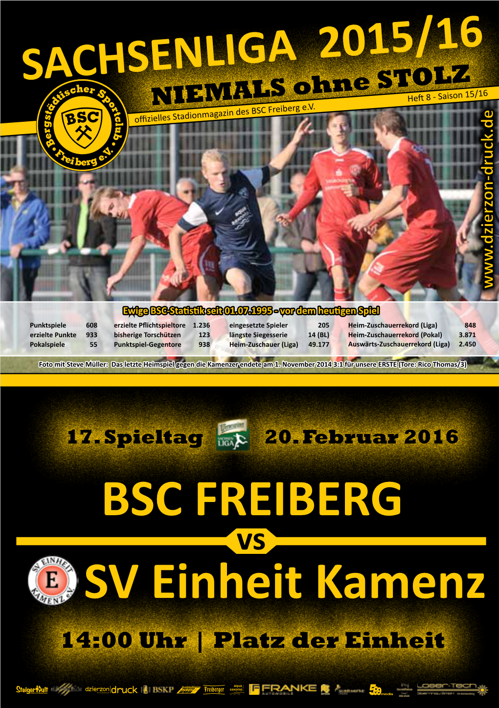 SV Einheit Kamenz 14:00 Uhr | Platz Der Einheit Herzlich Willkommen in Der Bergstadt