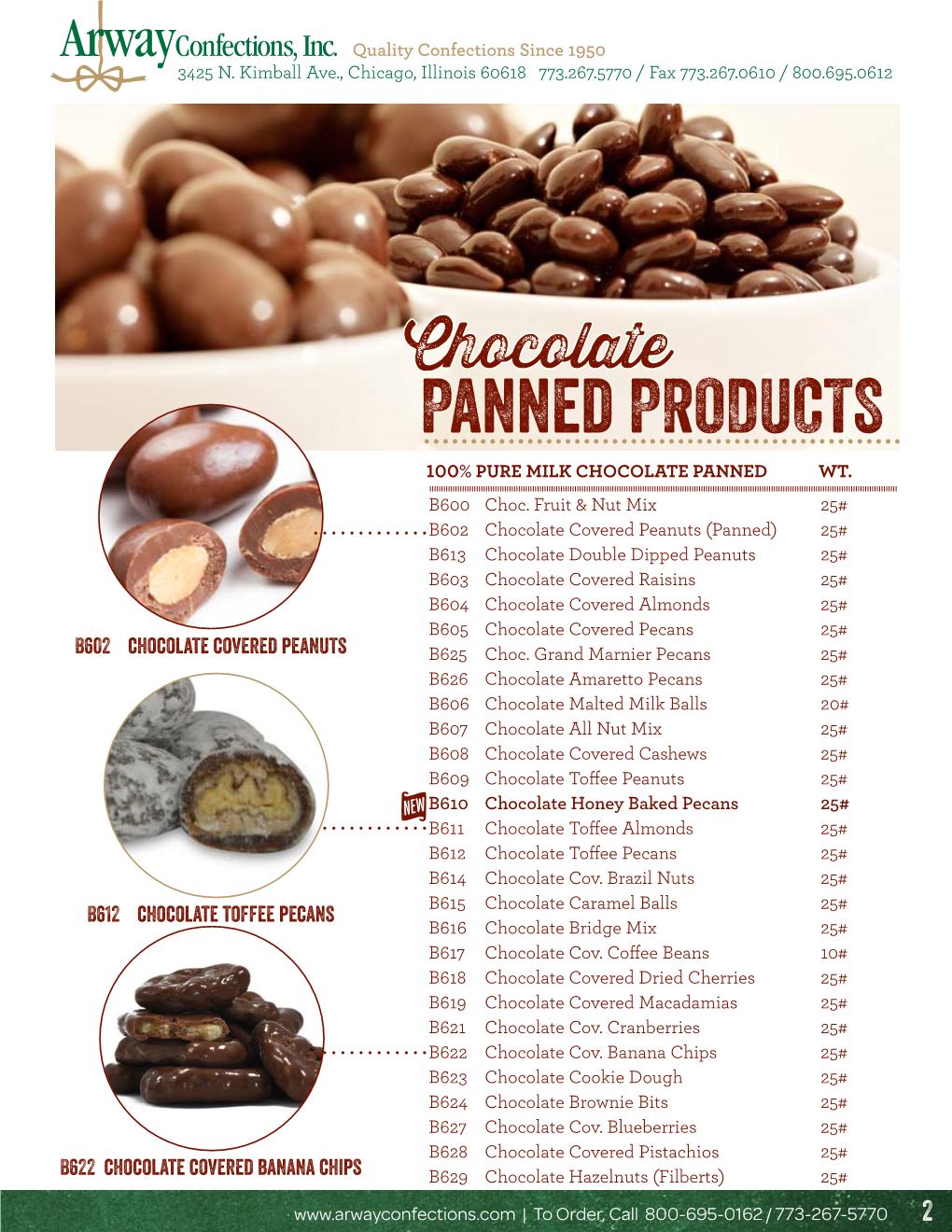 Panned PRODUCTS 100% PURE MILK CHOCOLATE PANNED WT