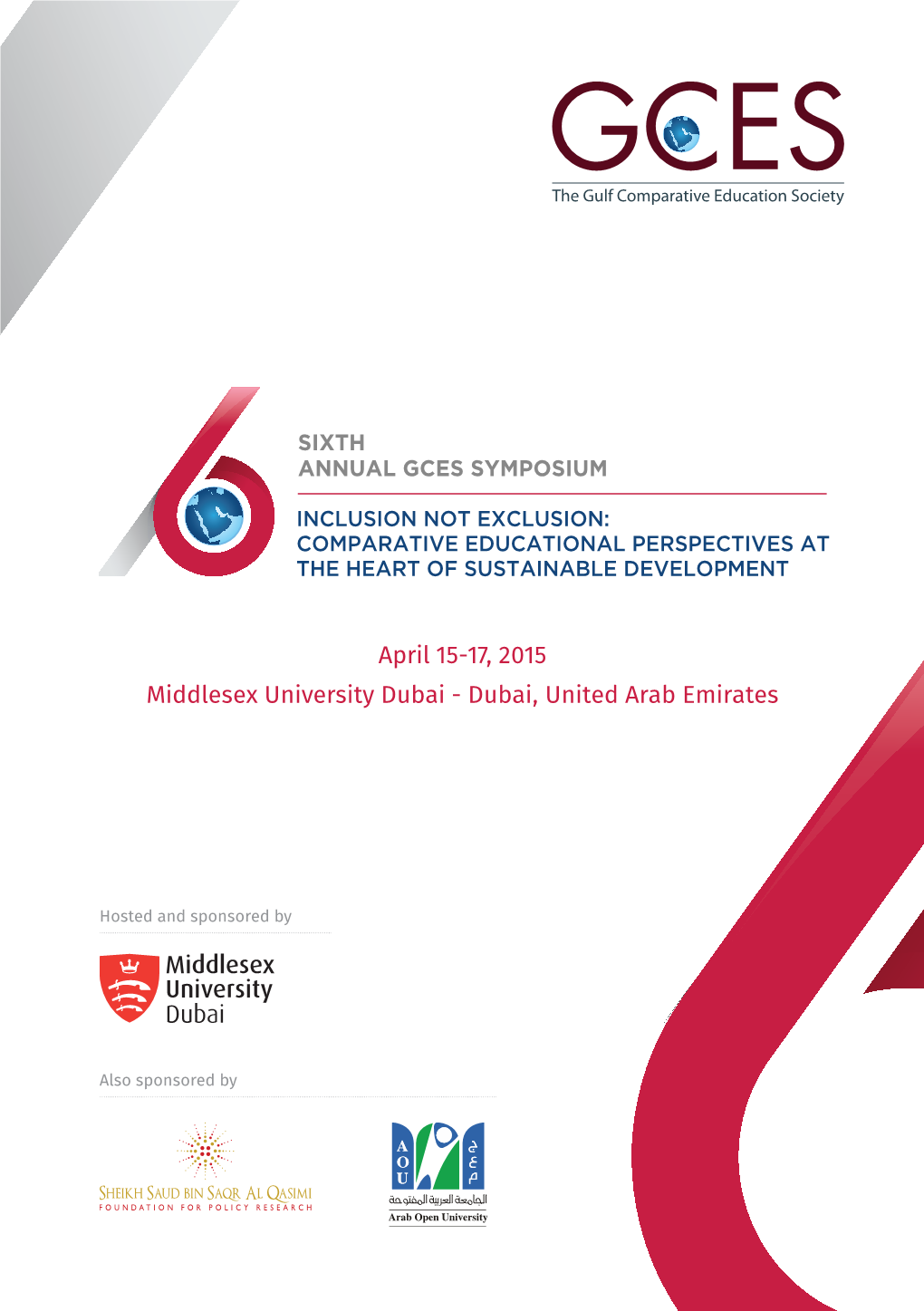 April 15-17, 2015 Middlesex University Dubai - Dubai, United Arab Emirates