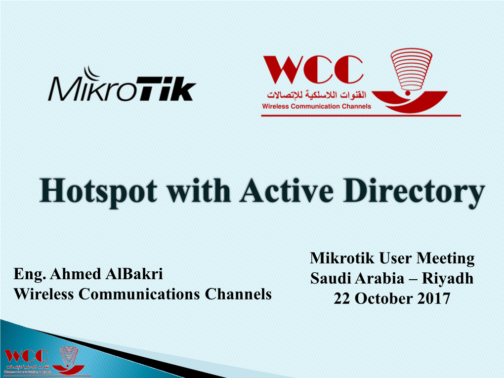 Hotspot with Active Directory