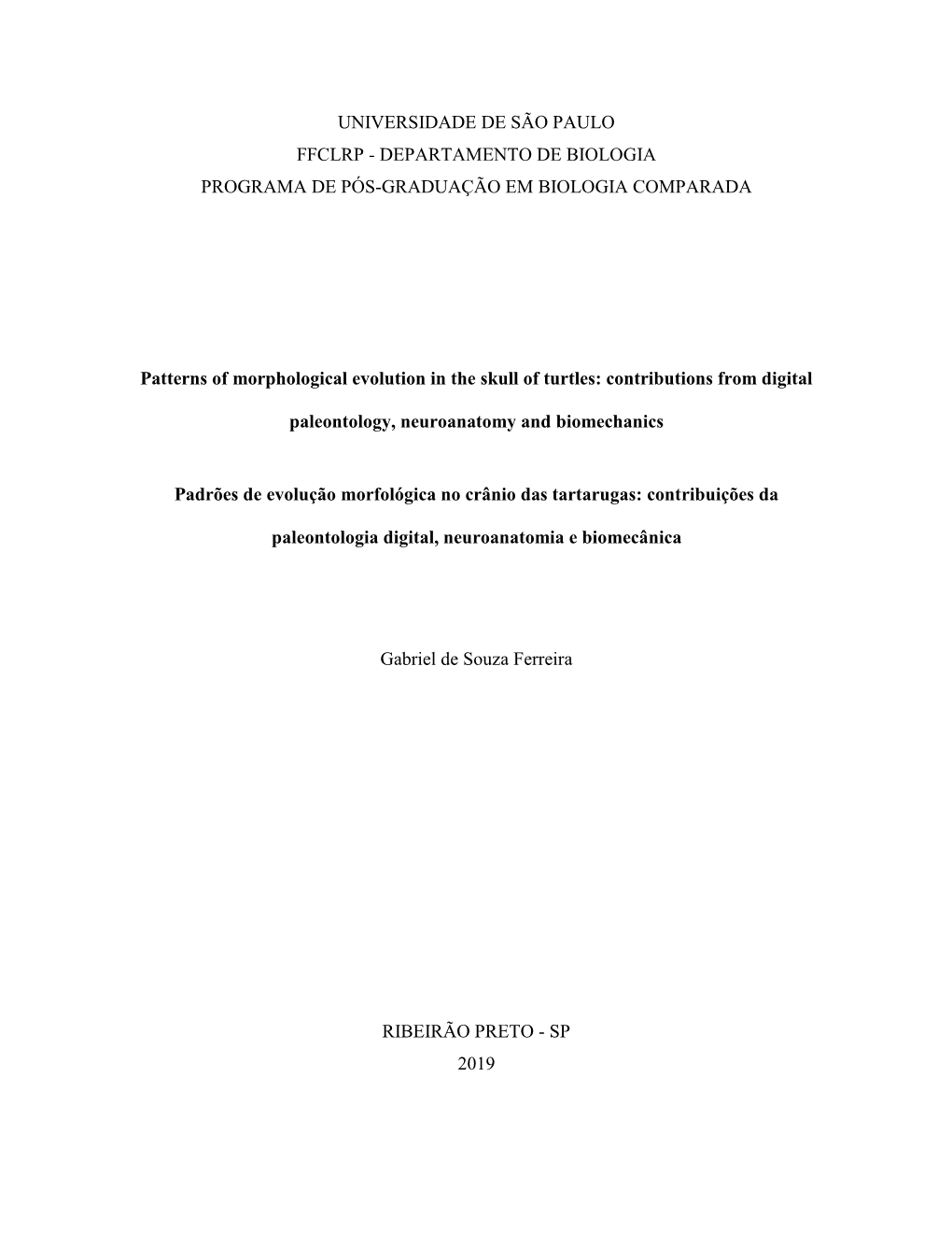 Proganochelys Quenstedti, to Investigate the Early Evolution of the Adductor Chamber and the Sensorial Anatomy in This Taxon