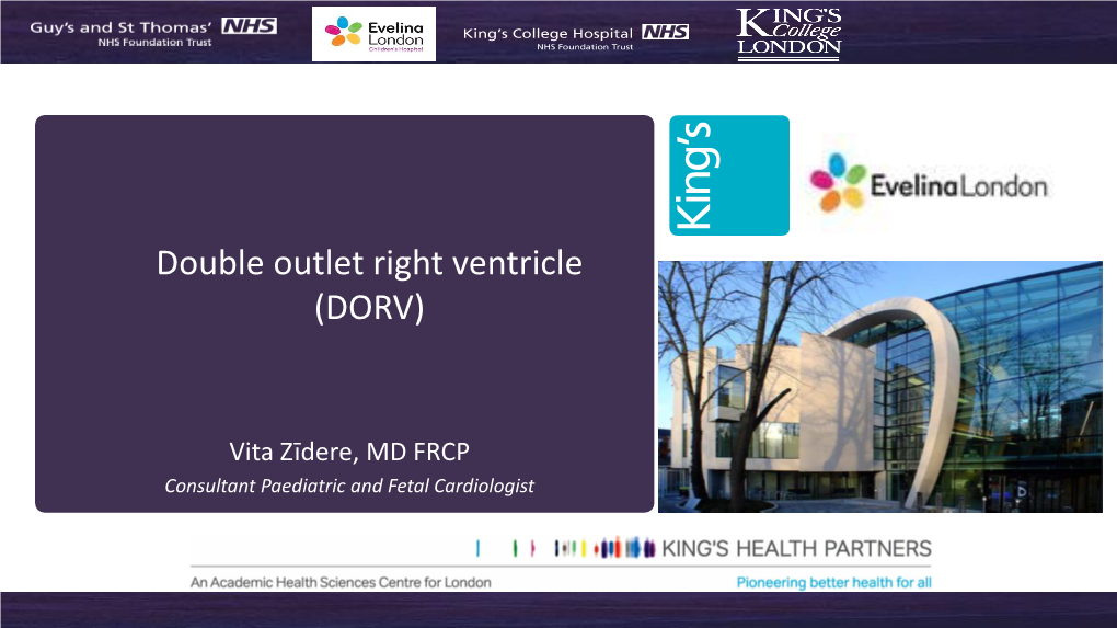 Double Outlet Right Ventricle (DORV)