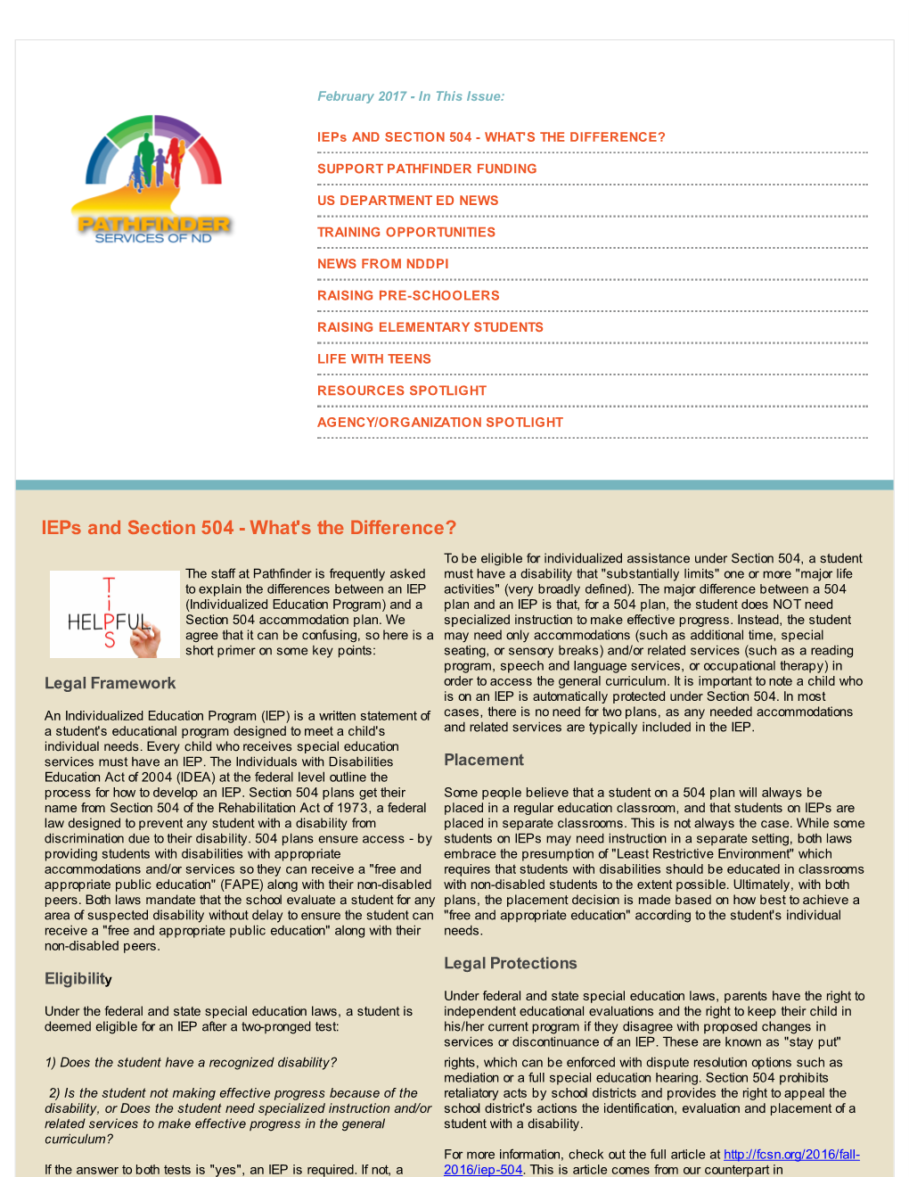 Ieps and SECTION 504 - WHAT's the DIFFERENCE?