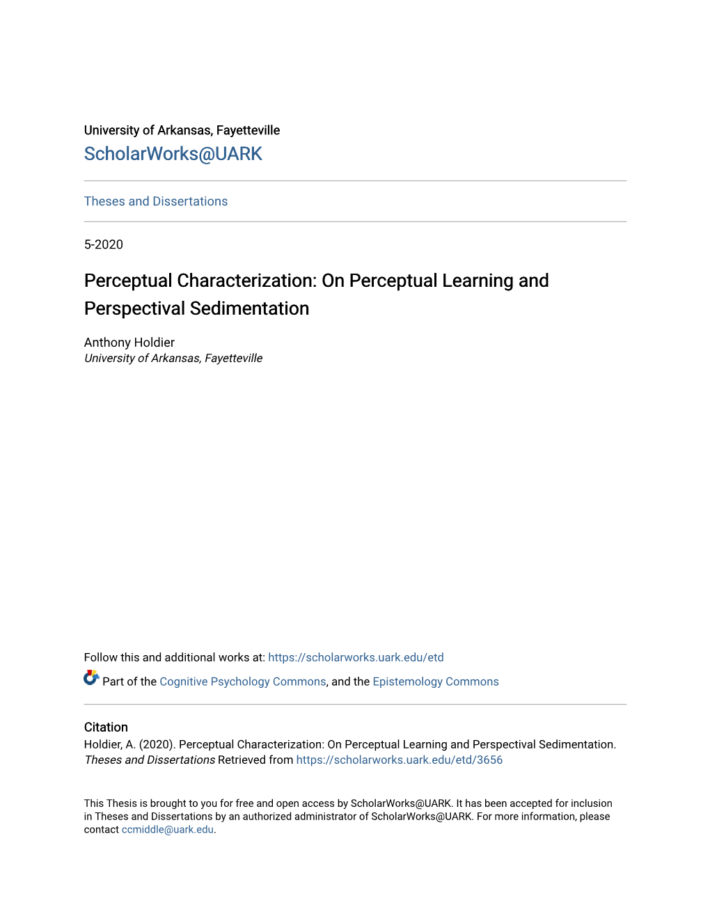 On Perceptual Learning and Perspectival Sedimentation