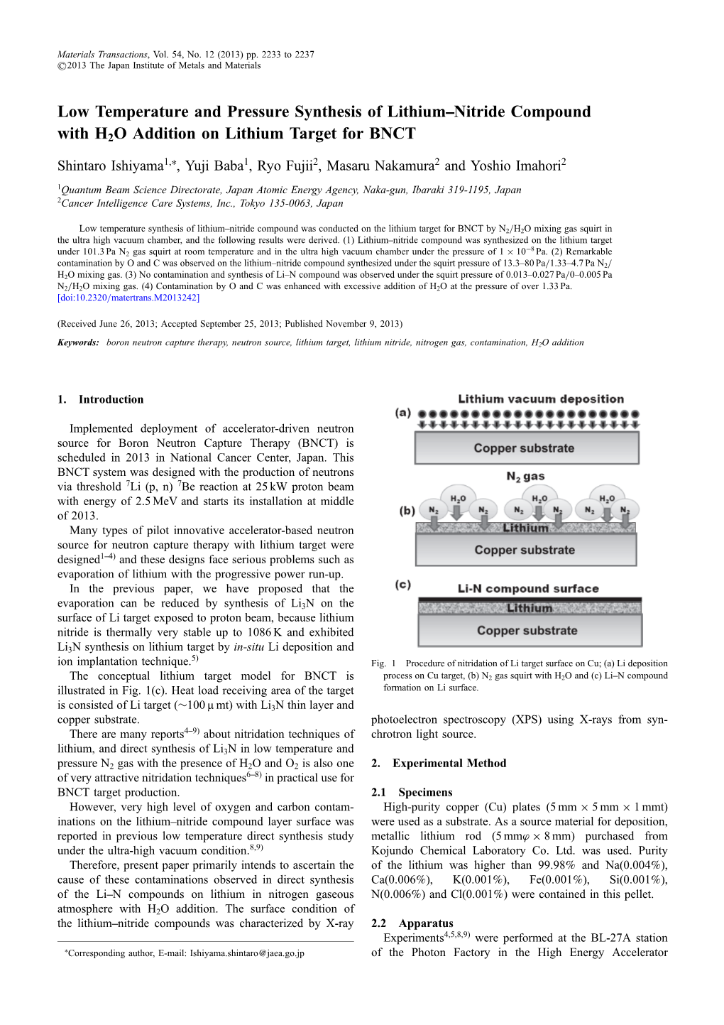 Low Temperature and Pressure Synthesis of Lithium–Nitride