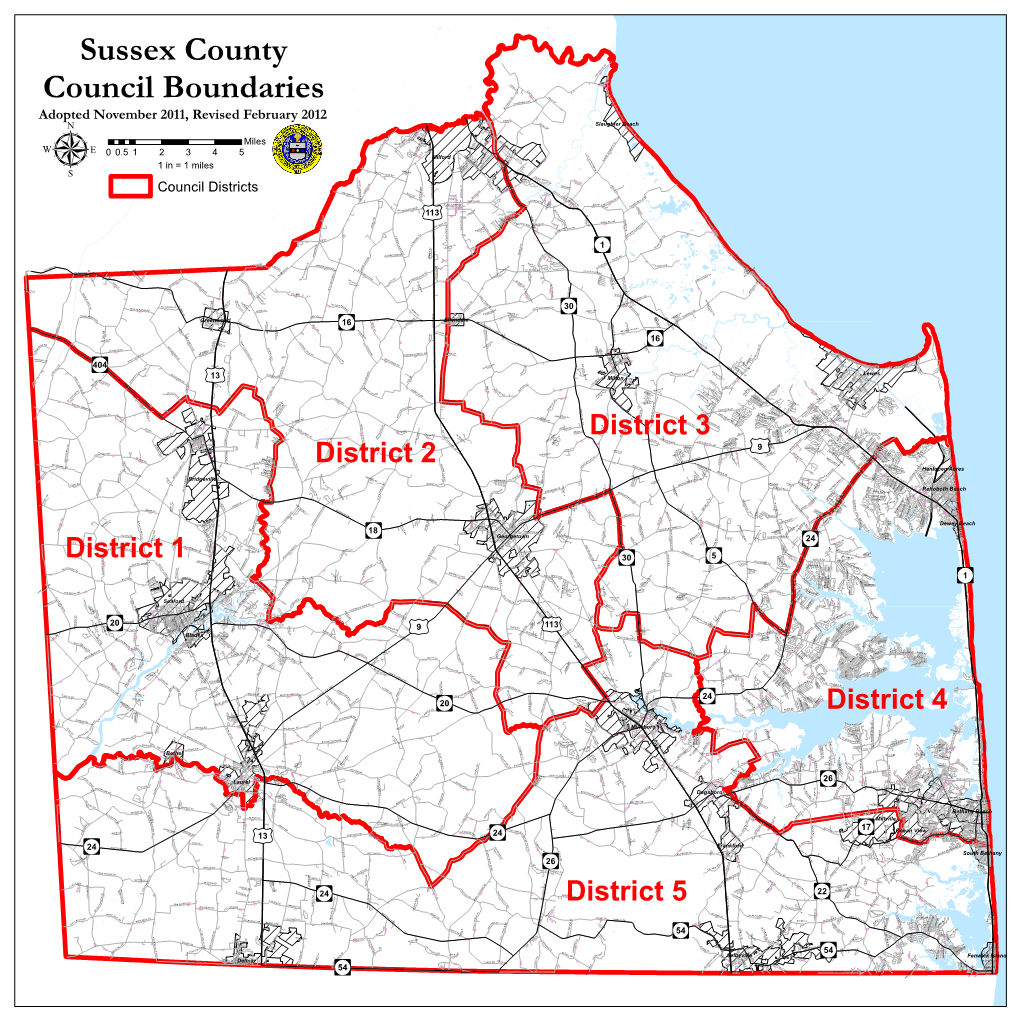 Sussex County Council Districts Road