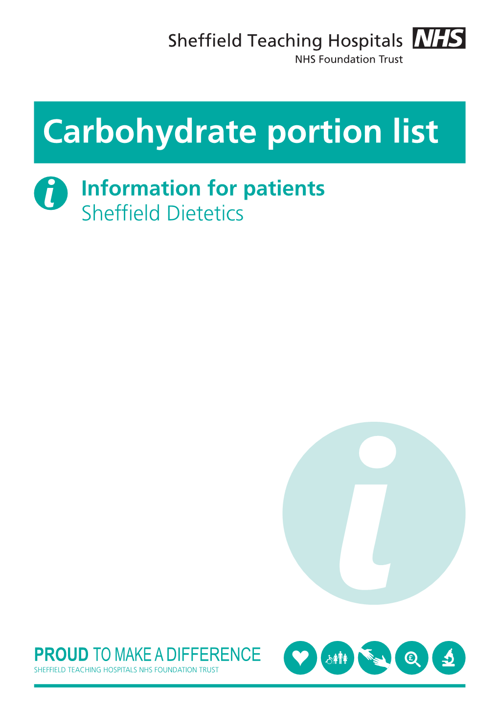 Carbohydrate Portion List