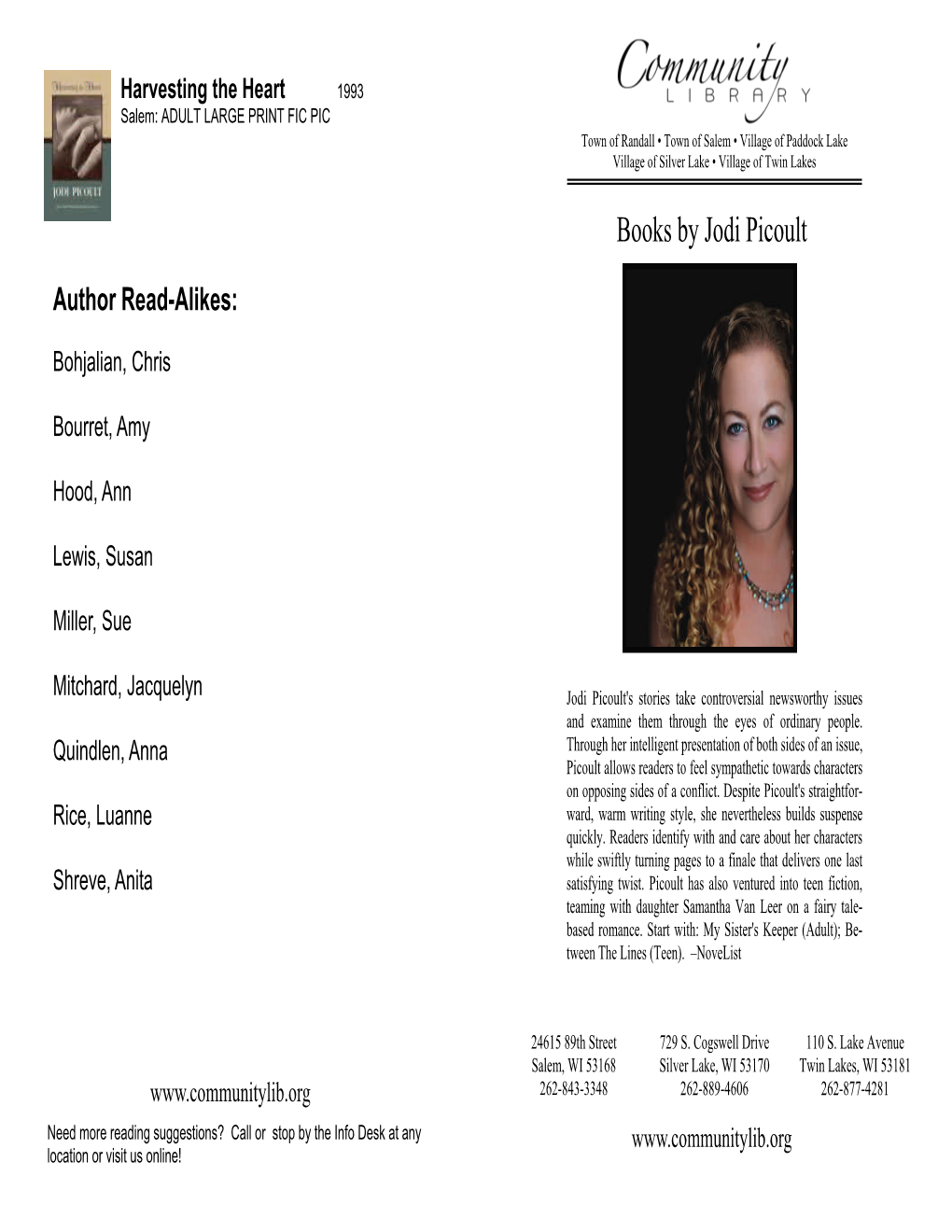 Jodi Picoult Booklist