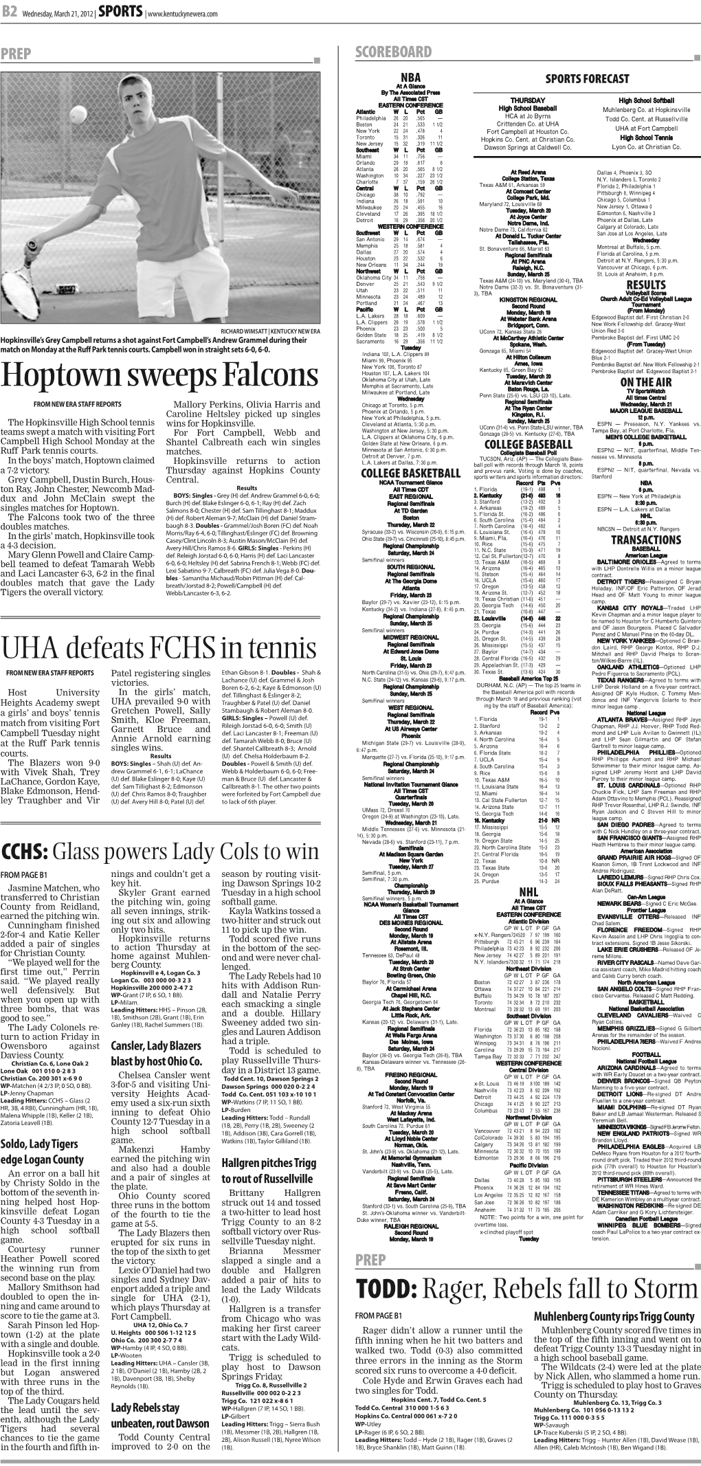 Hoptown Sweeps Falcons Oklahoma City at Utah, Late at Maravich Center Memphis at Sacramento, Late on the AIR Baton Rouge, La