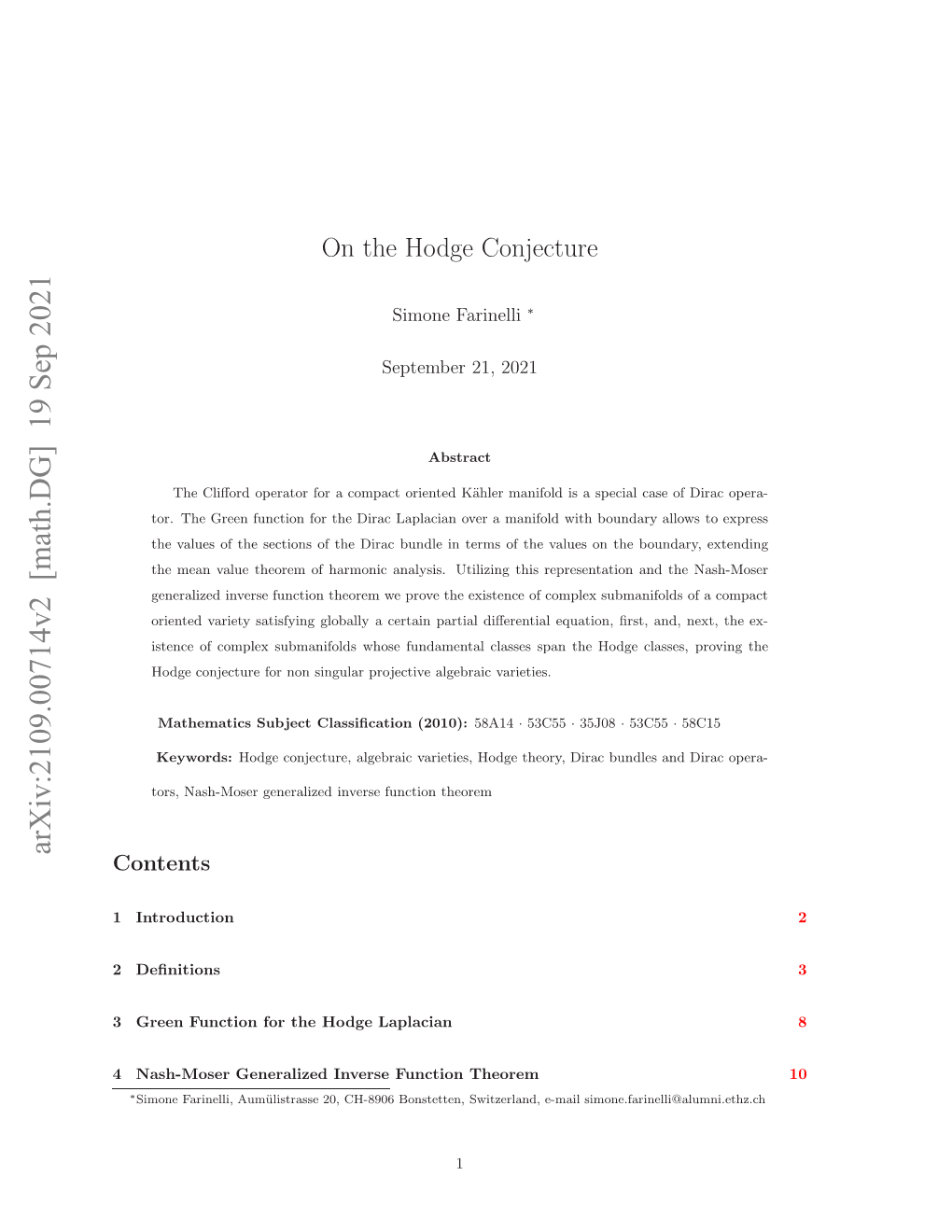 On the Hodge Conjecture Is Due to Lefschetz Who Proved It for 2-Hodge Classes with Integer Coeﬃcients in [Lef24]