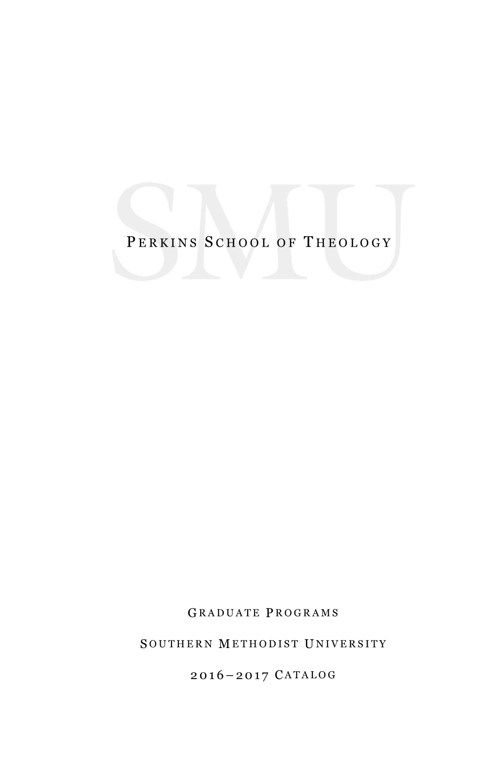 P. Perkins Graduate Catalog Master File