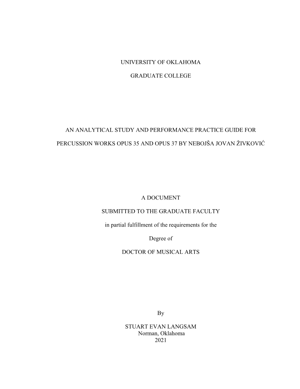 Master's Thesis Template