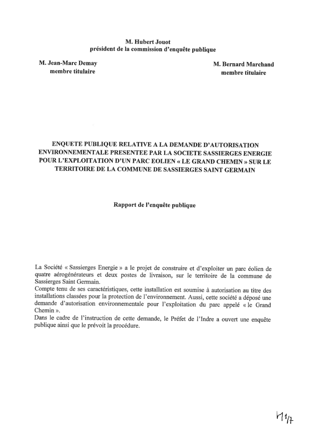 Rapport De La Commission D'enquête