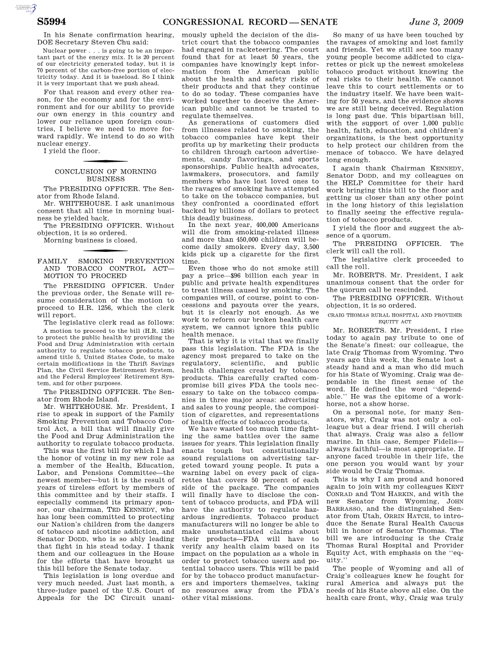 Congressional Record—Senate S5994