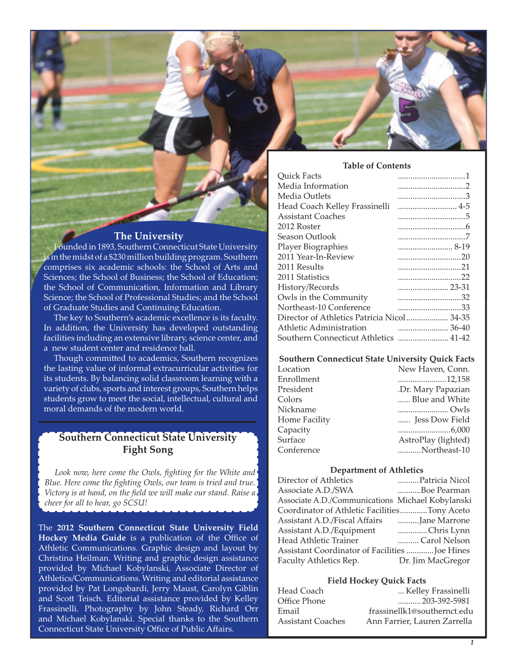 2012 Field Hockey Media Guide.Pdf