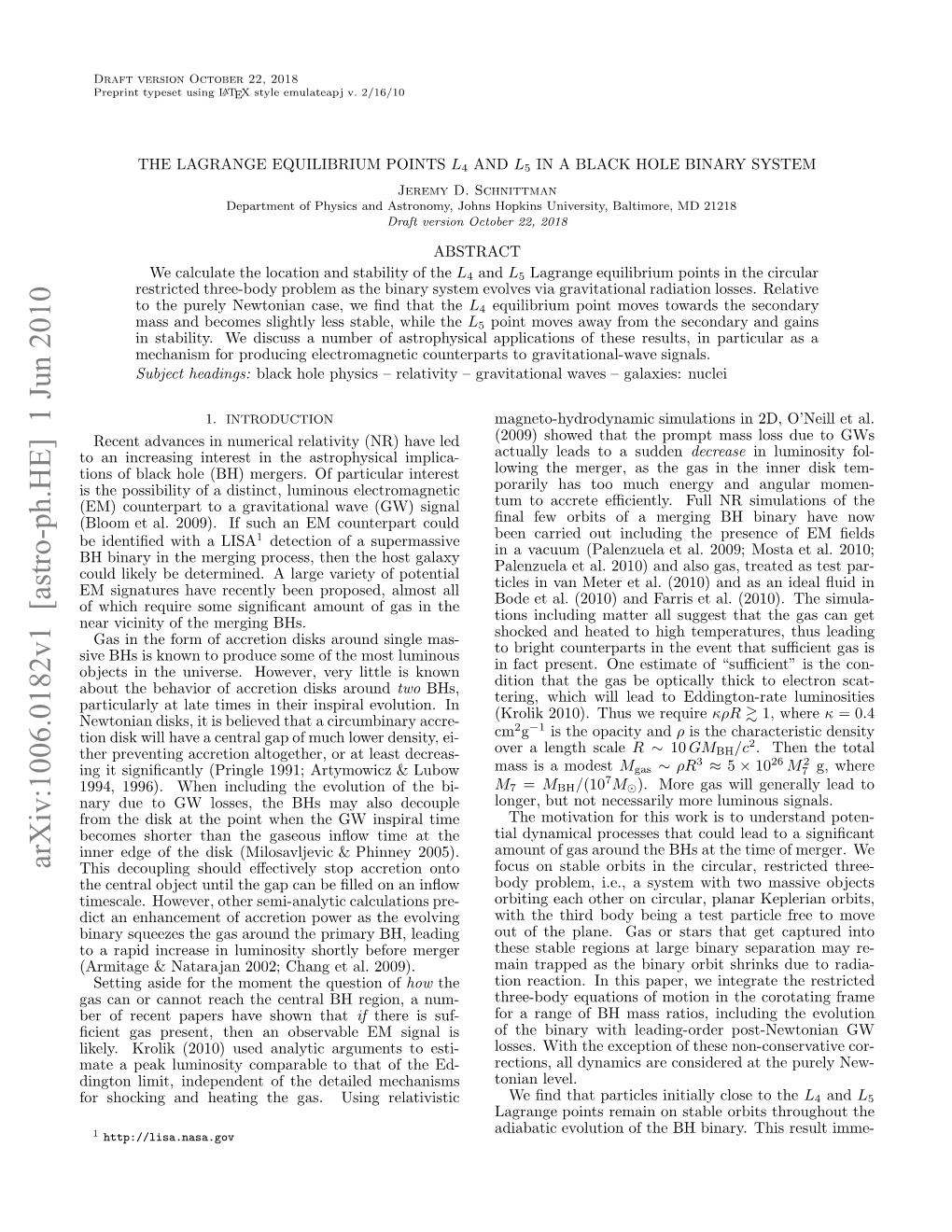 Arxiv:1006.0182V1 [Astro-Ph.HE] 1 Jun 2010 O Hcigadhaigtegs Sn Relativistic Using Gas