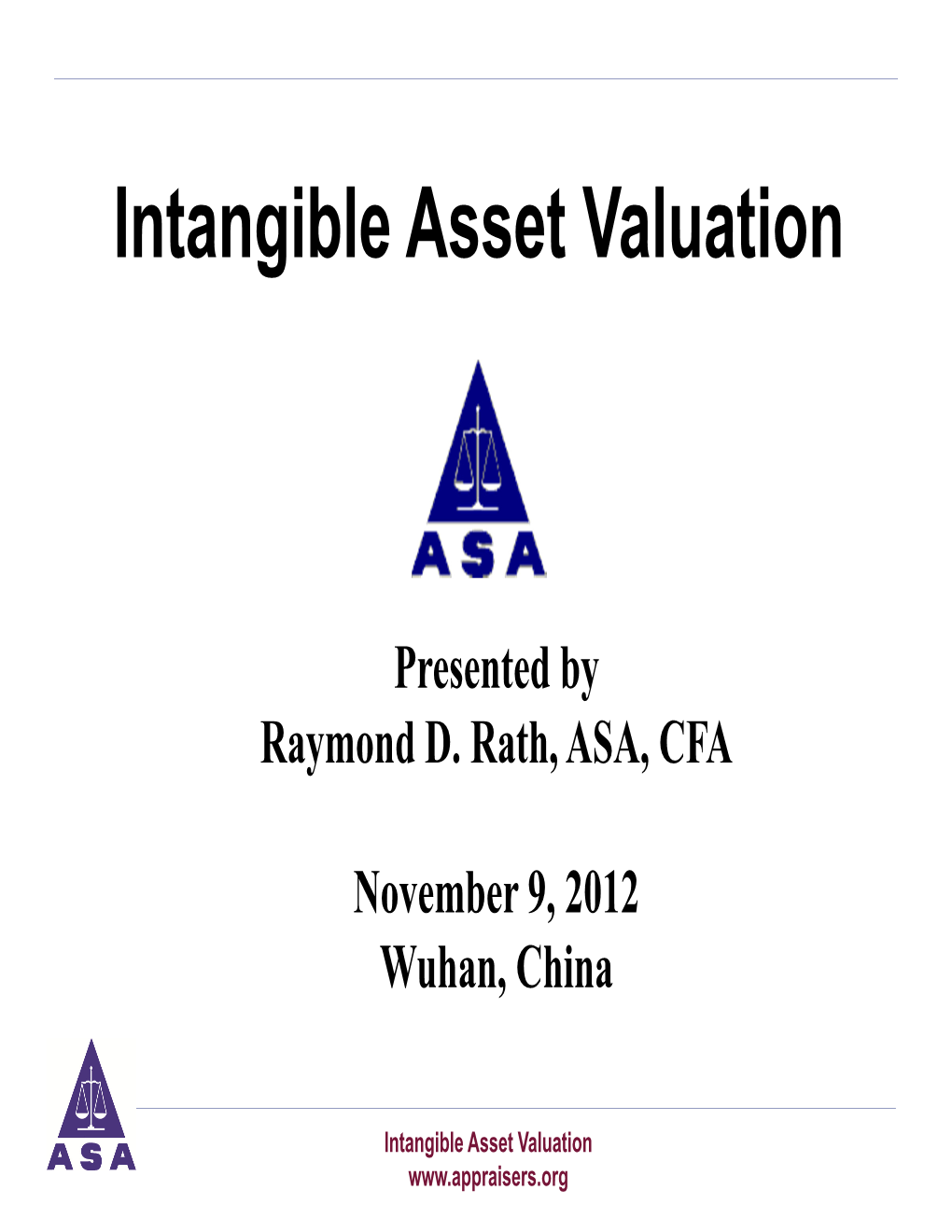 Intangible Asset Valuation