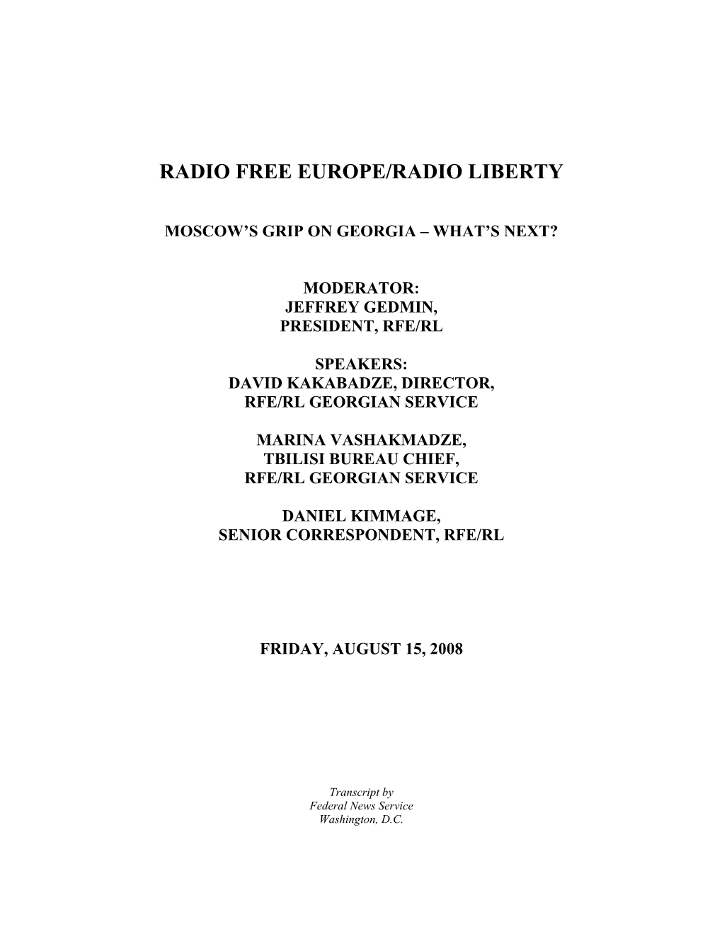 Radio Free Europe/Radio Liberty