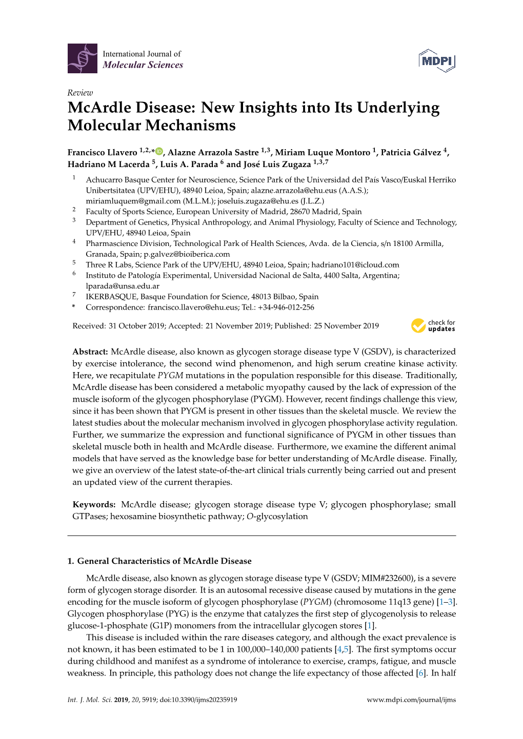 Mcardle Disease: New Insights Into Its Underlying Molecular Mechanisms