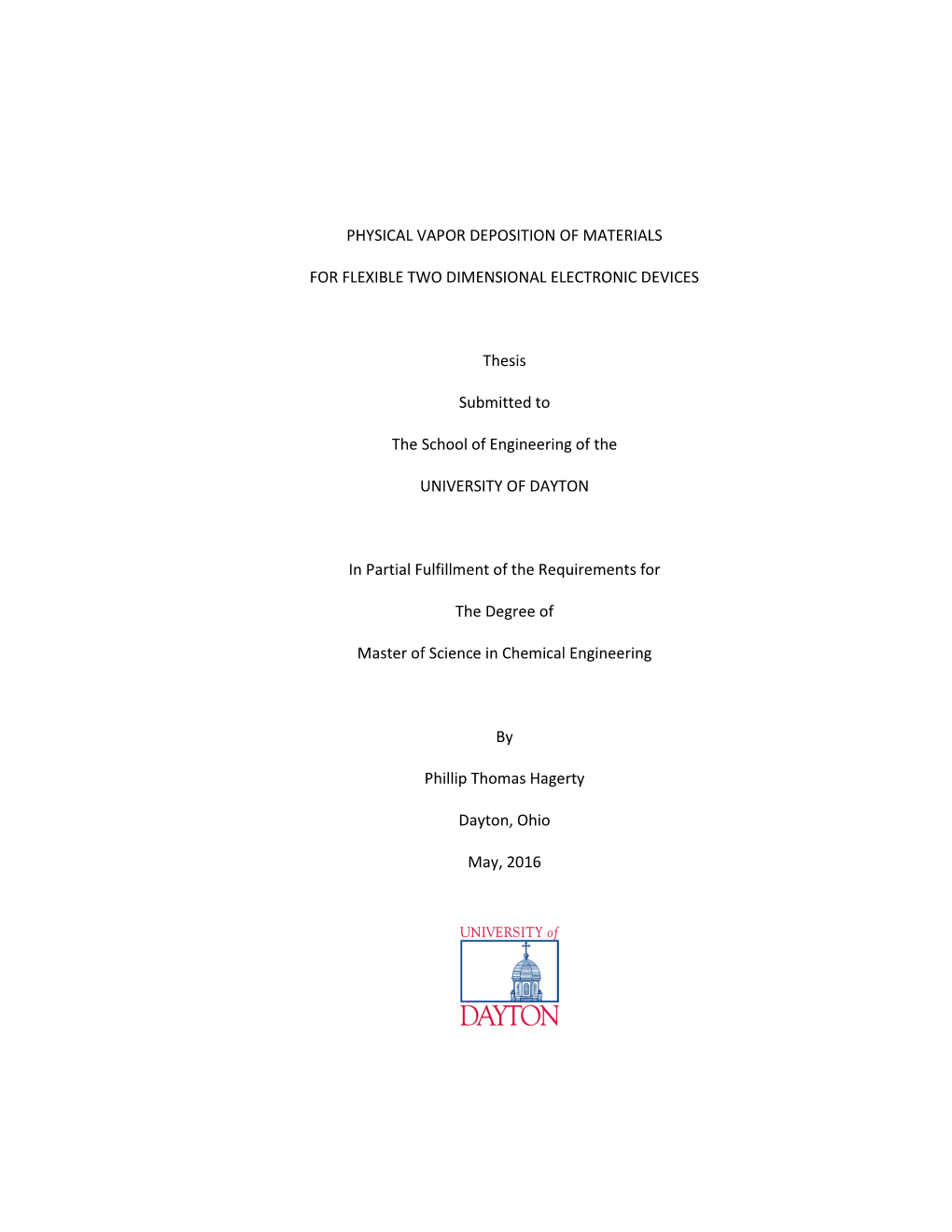 Physical Vapor Deposition of Materials