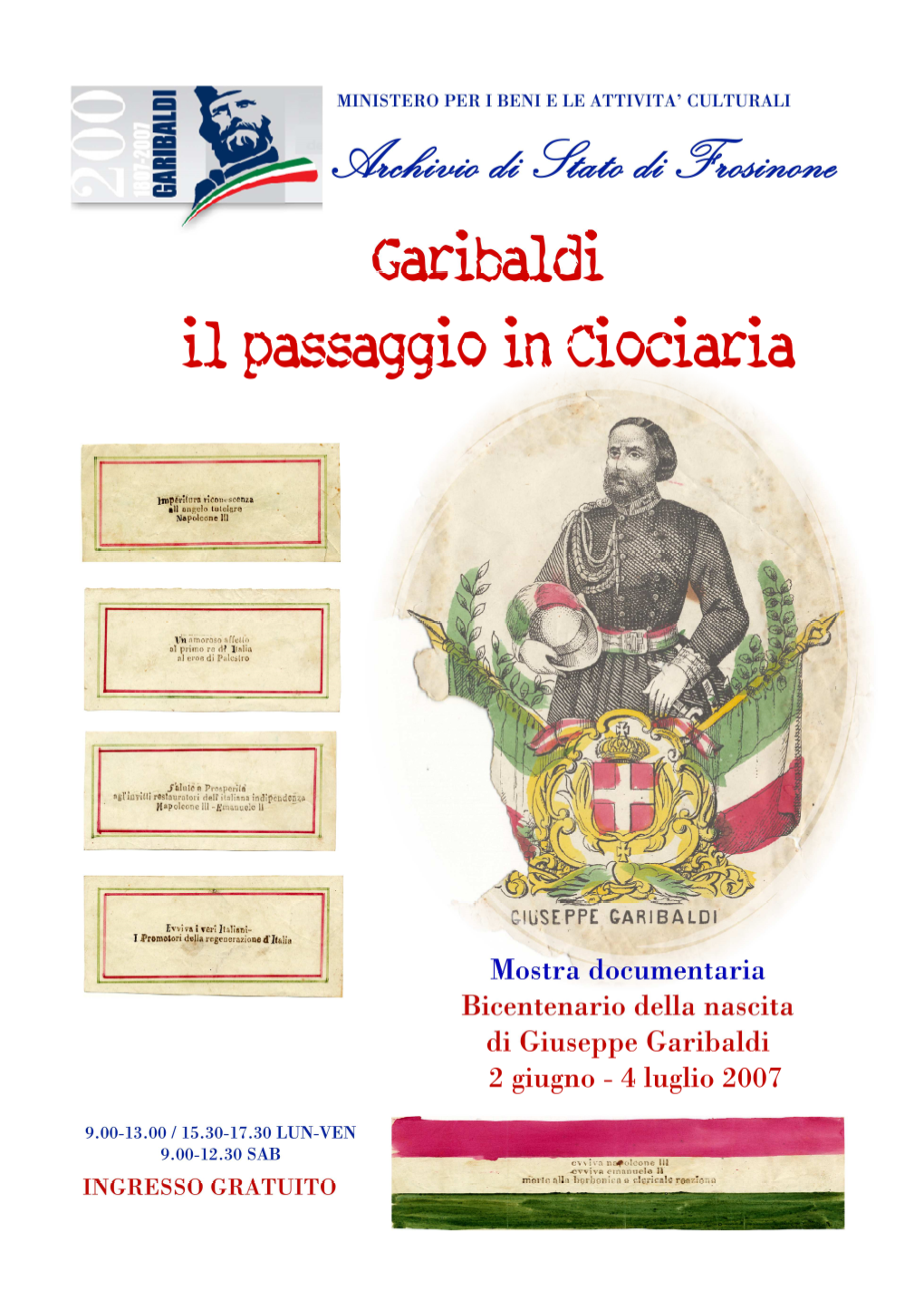 Opuscolo Garibaldi