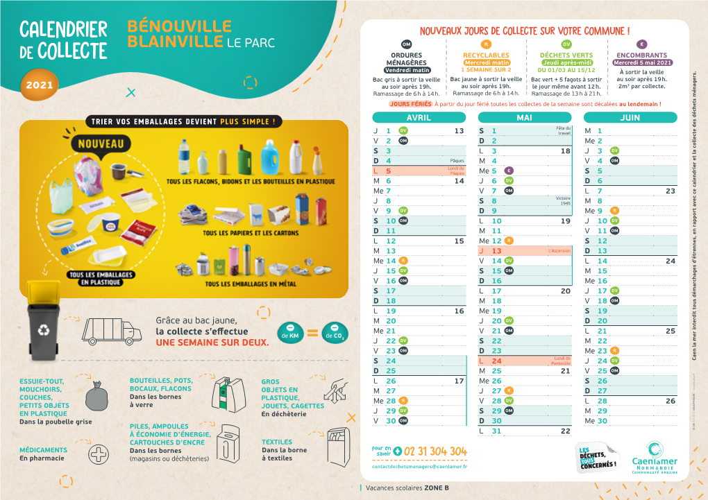 Calendrier 2021 Collecte Des Déchets