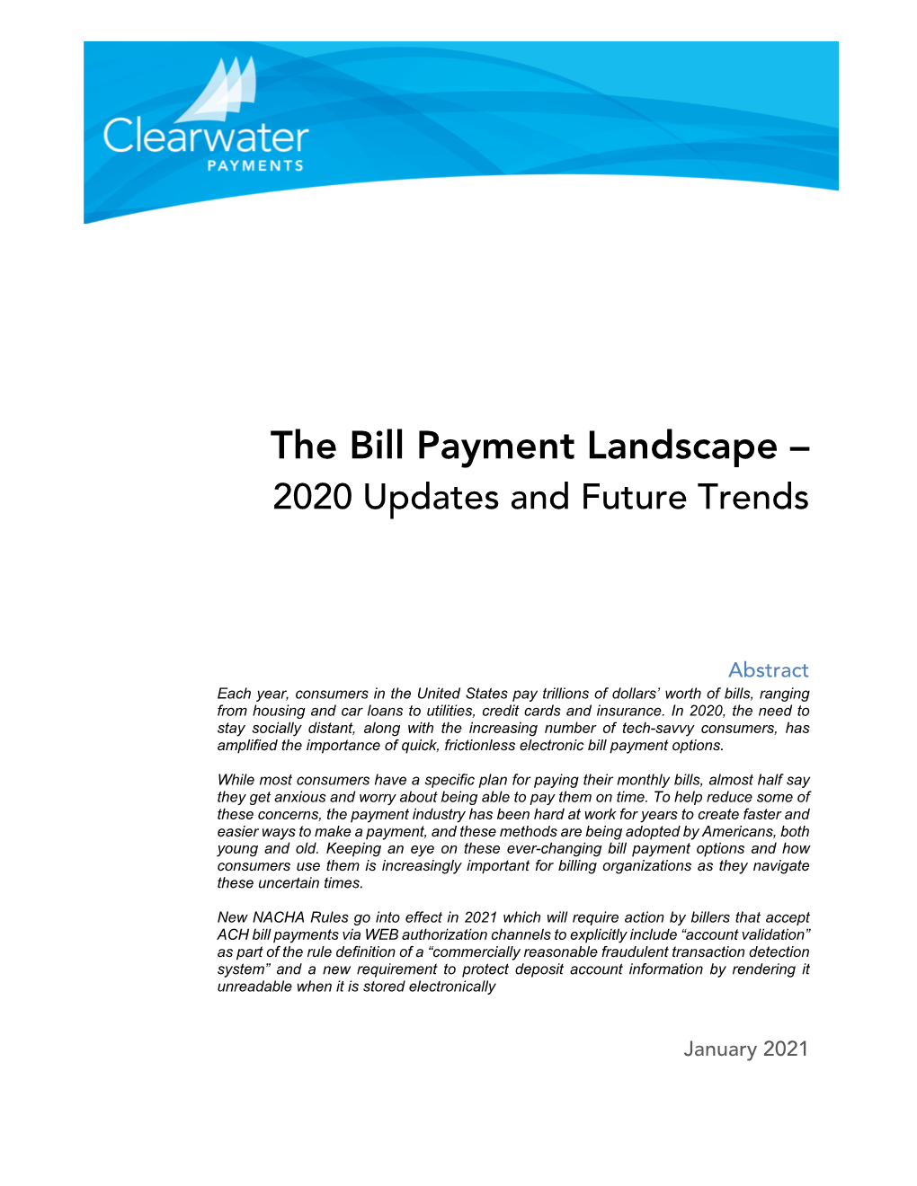 The Bill Payment Landscape – 2020 Updates and Future Trends