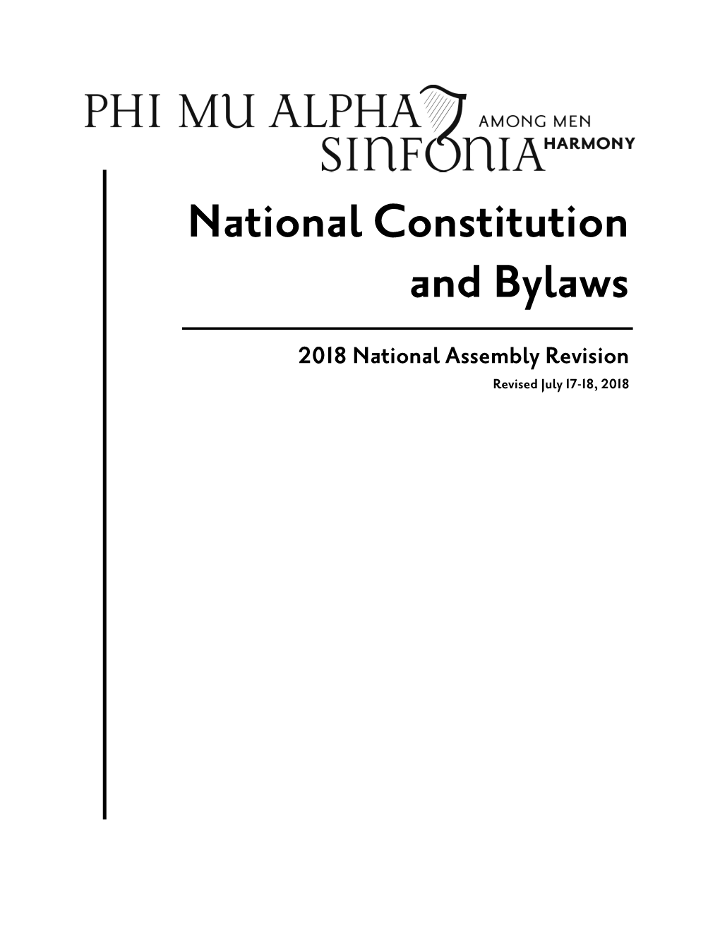 National Constitution and Bylaws