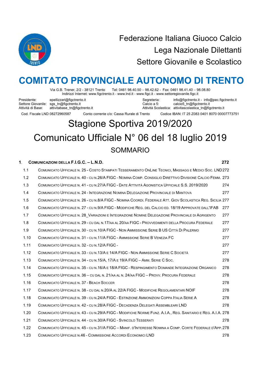 Comitato Provinciale Autonomo Di Trento