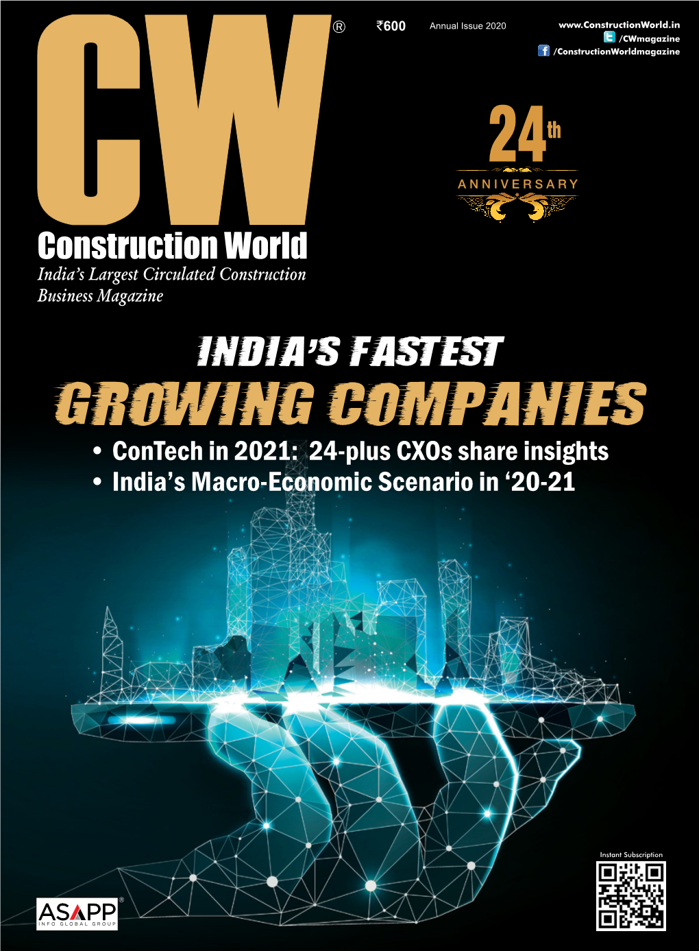 • Contech in 2021: 24-Plus Cxos Share Insights • India’S Macro-Economic Scenario in ‘20-21